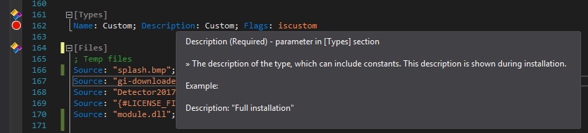 IntelliSense QuickInfo in [Types] section