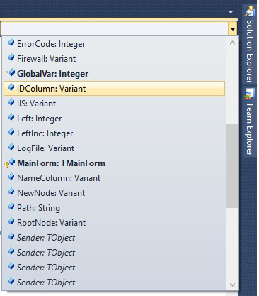 Type variables