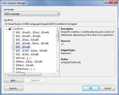 creating code snippets