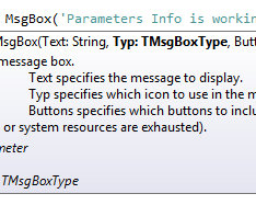 Parameter info