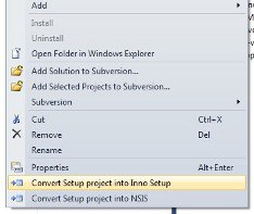 VS Setup convert